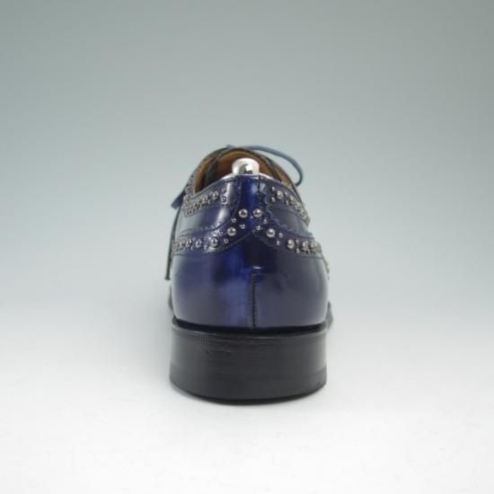 極美品★チャーチ 75F/UK7.5【★81ラスト/スタッズ/BURWOOD 2S/バーウッド/ネイビー色/フルブローグ】Church's★a677