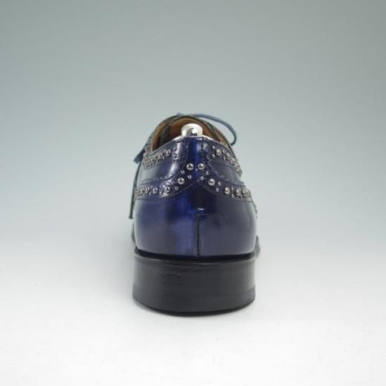 極美品★チャーチ 75F/UK7.5【★81ラスト/スタッズ/BURWOOD 2S/バーウッド/ネイビー色/フルブローグ】Church's★a677