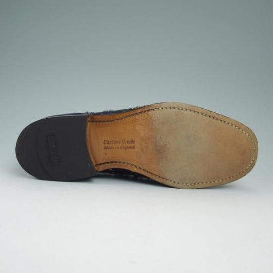 極美品★チャーチ 75F/UK7.5【★81ラスト/スタッズ/BURWOOD 2S/バーウッド/ネイビー色/フルブローグ】Church's★a677