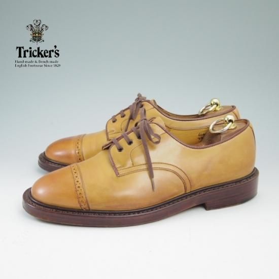 極上★トリッカーズ SIZE 8.5【★カントリーシューズ/短靴/パンチドキャップトゥ】Tricker's★a680