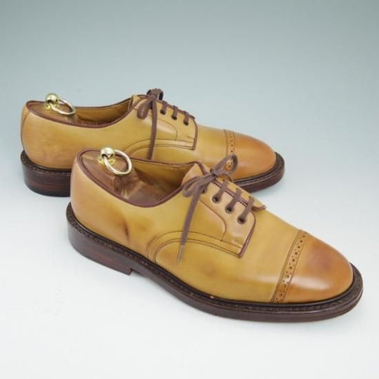 極上★トリッカーズ SIZE 8.5【★カントリーシューズ/短靴/パンチドキャップトゥ】Tricker's★a680