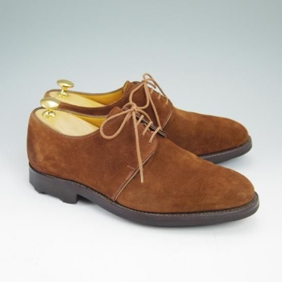 極美品★グレンソン 6.5F【★リッジウェイソール】スエード/プレーントゥ/GRENSON★a684