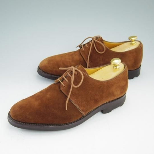 極美品★グレンソン 6.5F【★リッジウェイソール】スエード/プレーントゥ/GRENSON★a684