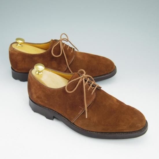 極美品★グレンソン 6.5F【★リッジウェイソール】スエード/プレーントゥ/GRENSON★a684