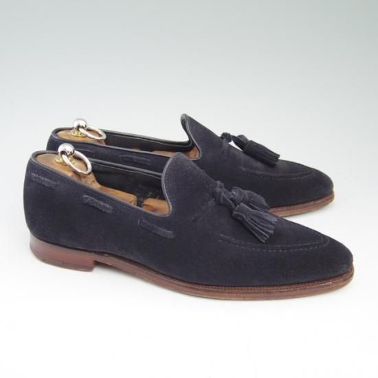極上★クロケット＆ジョーンズ 7E【★341ラスト/GUERNSEY/タッセルローファー/スエード】Crockett＆Jones★a697