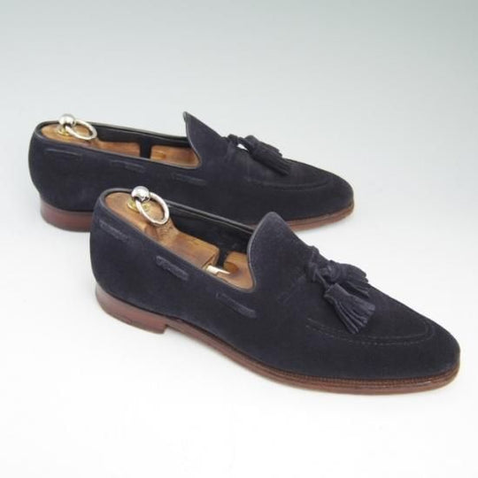 極上★クロケット＆ジョーンズ 7E【★341ラスト/GUERNSEY/タッセルローファー/スエード】Crockett＆Jones★a697