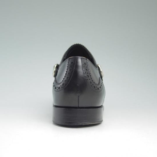 美品★バーカーブラック US6.5【★モンクストラップ/Harrington】CHIBINO/M0100/バーカー/BARKER BLACK★a704