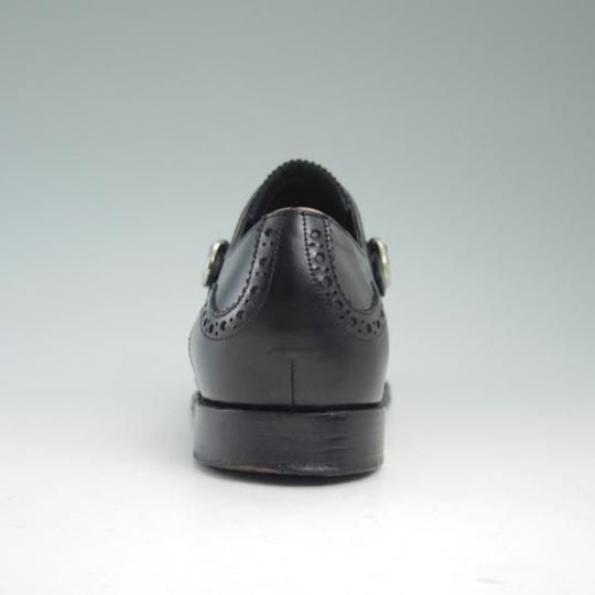 美品★バーカーブラック US6.5【★モンクストラップ/Harrington】CHIBINO/M0100/バーカー/BARKER BLACK★a704