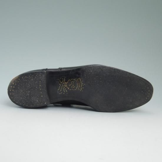 美品★バーカーブラック US6.5【★モンクストラップ/Harrington】CHIBINO/M0100/バーカー/BARKER BLACK★a704