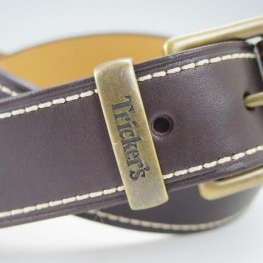 未使用★トリッカーズ Mサイズ【★超希少!!レザー ベルト】革/Tricker's★a673