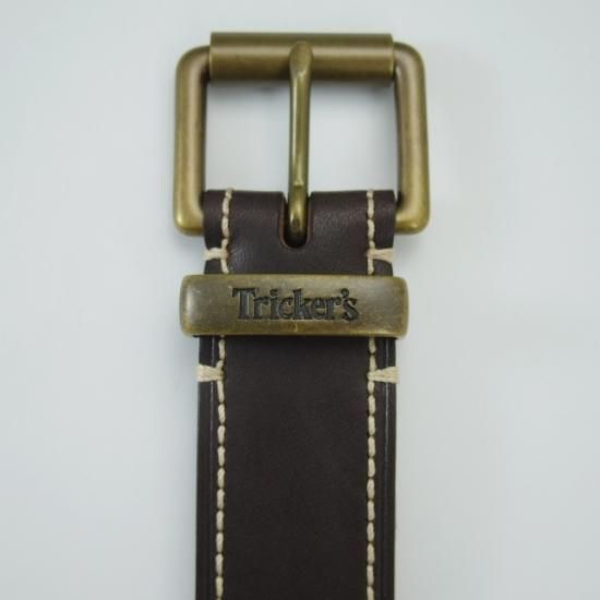 未使用★トリッカーズ Mサイズ【★超希少!!レザー ベルト】革/Tricker's★a673