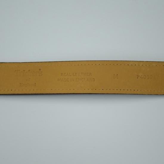 未使用★トリッカーズ Mサイズ【★超希少!!レザー ベルト】革/Tricker's★a673