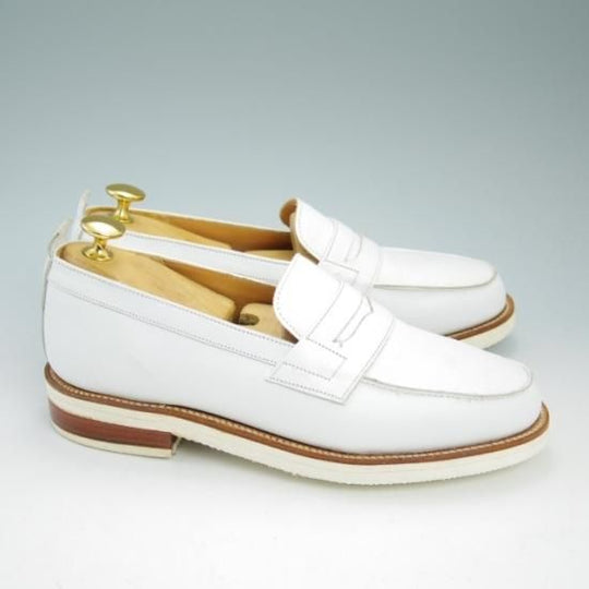 極上★グレンソン 6F【★コインローファー】白/GRENSON★a710