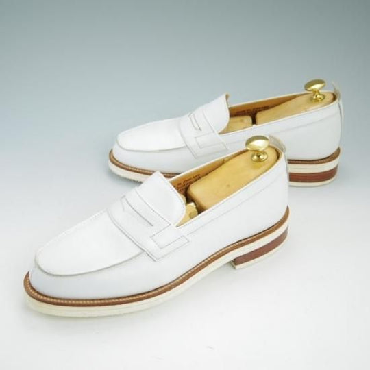 極上★グレンソン 6F【★コインローファー】白/GRENSON★a710