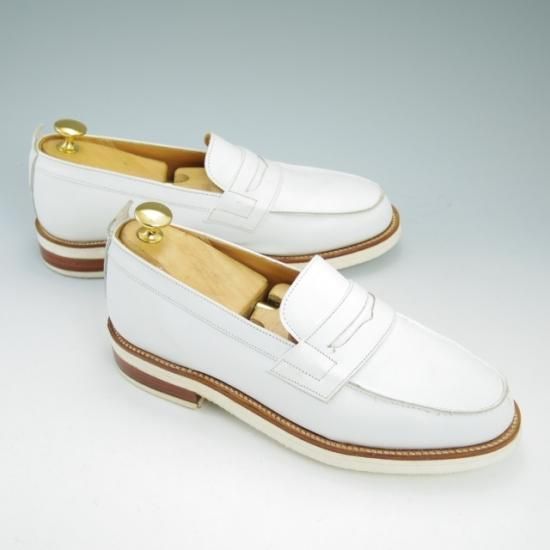 極上★グレンソン 6F【★コインローファー】白/GRENSON★a710