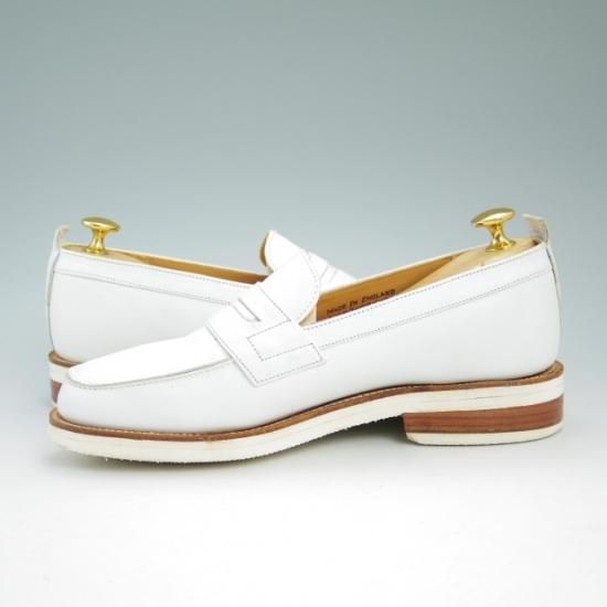 極上★グレンソン 6F【★コインローファー】白/GRENSON★a710