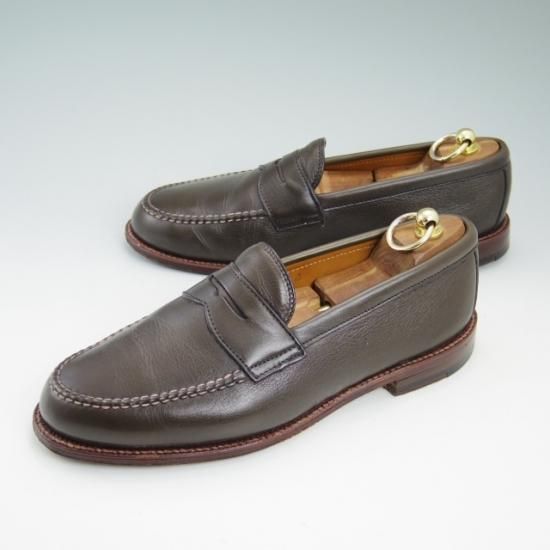 極美品★オールデン 8D【★超希少!!ローデングリーン色/緑/99368F/コインローファー/ヴァンラスト】ALDEN★a712