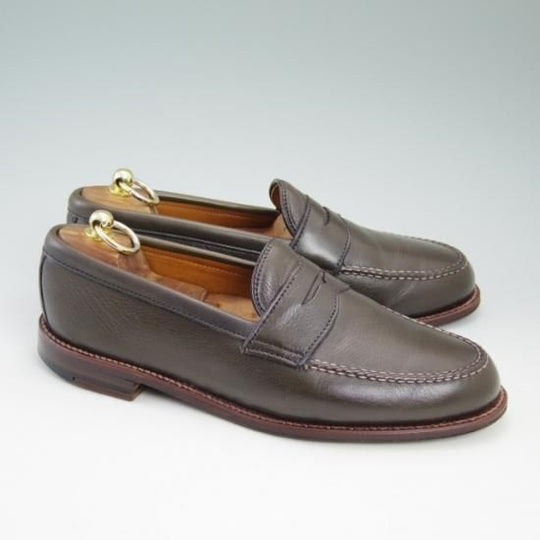 極美品★オールデン 8D【★超希少!!ローデングリーン色/緑/99368F/コインローファー/ヴァンラスト】ALDEN★a712
