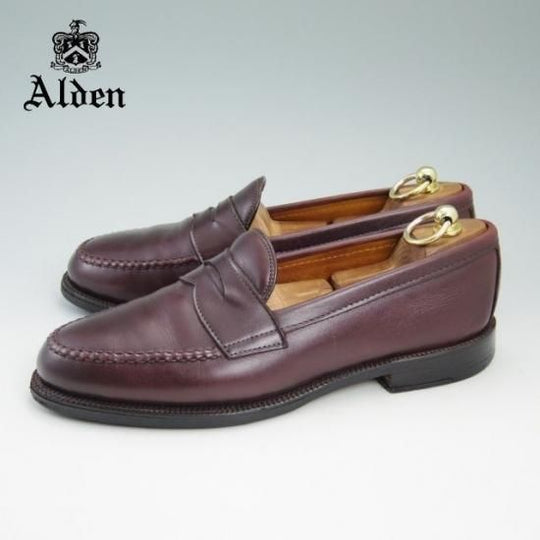 美品★オールデン 8E【★984/コインローファー/赤茶/バーガンディー/ヴァンラスト】ALDEN★a713