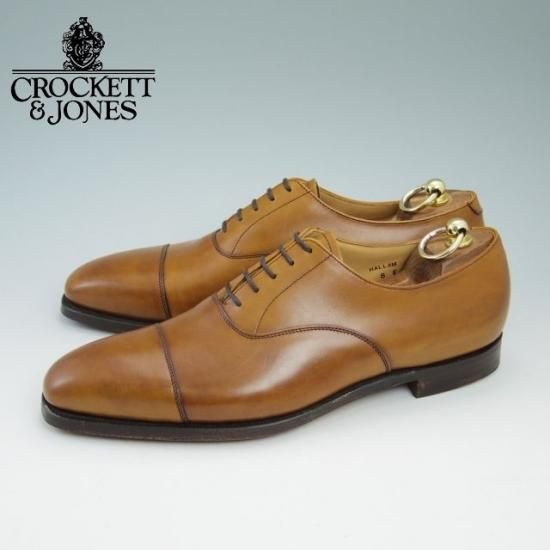 未使用★クロケット&ジョーンズ 8E【★348/ストレートチップ/HALLAM】Crockett&Jones★a718