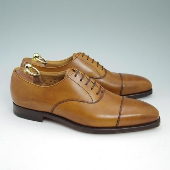 未使用★クロケット&ジョーンズ 8E【★348/ストレートチップ/HALLAM】Crockett&Jones★a718