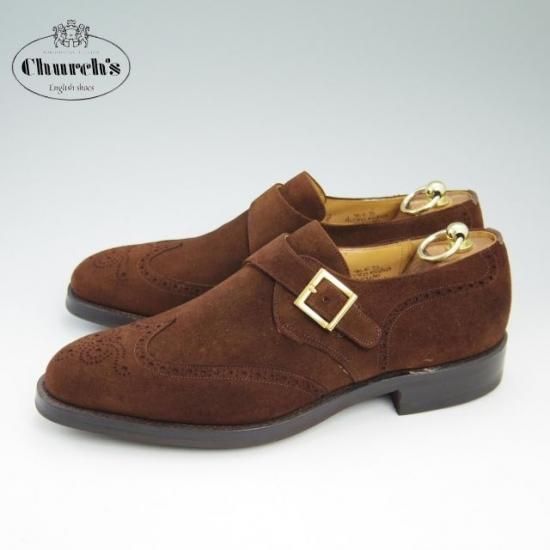 未使用★チャーチ 90E/UK9【★73ラスト/ダイナイトソール仕様/PICCADILLY/モンクストラップ/スエード】Church’s★a722