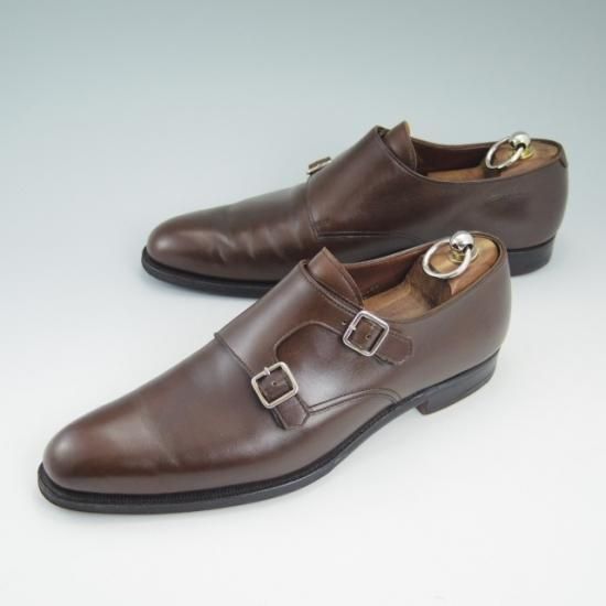 美品★定10万/クロケット&ジョーンズ 7.5D【★337ラスト/ハンドグレードライン/LANGLEY/ダブルモンク】Crockett&Jones★a725