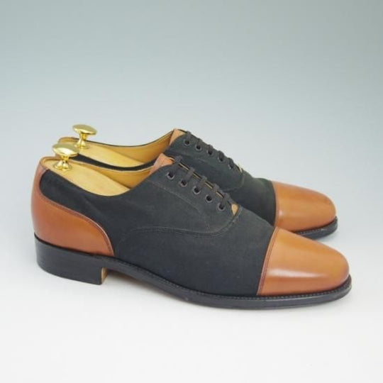 極上★グレンソン 6D【★10951/茶×深緑（ほぼ黒）コンビ仕様】ストレートチップ/GRENSON★a727