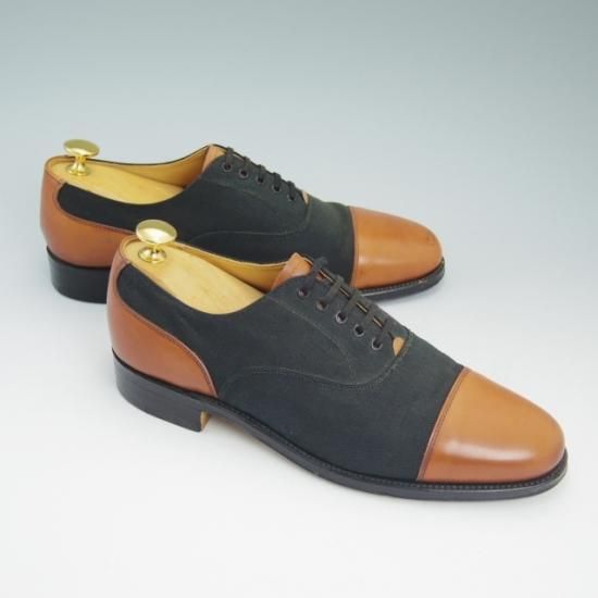 極上★グレンソン 6D【★10951/茶×深緑（ほぼ黒）コンビ仕様】ストレートチップ/GRENSON★a727