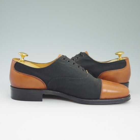 極上★グレンソン 6D【★10951/茶×深緑（ほぼ黒）コンビ仕様】ストレートチップ/GRENSON★a727