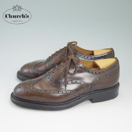 美品★チャーチ 60F/UK6【★超希少!!224ラスト/フルブローグ/バーウッドBURWOOD同デザイン】Church’s★a728