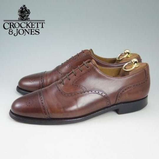 極上★クロケット&ジョーンズ UK8.5/US9D【★ブルックスブラザーズ別注/BROOKS BROTHERS/セミブローグ】Crockett&Jones★a734