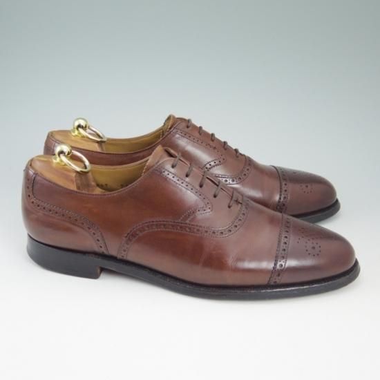 極上★クロケット&ジョーンズ UK8.5/US9D【★ブルックスブラザーズ別注/BROOKS BROTHERS/セミブローグ】Crockett&Jones★a734