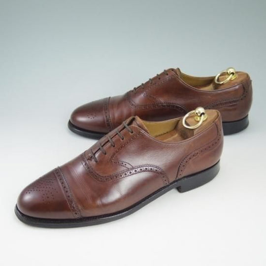 極上★クロケット&ジョーンズ UK8.5/US9D【★ブルックスブラザーズ別注/BROOKS BROTHERS/セミブローグ】Crockett&Jones★a734