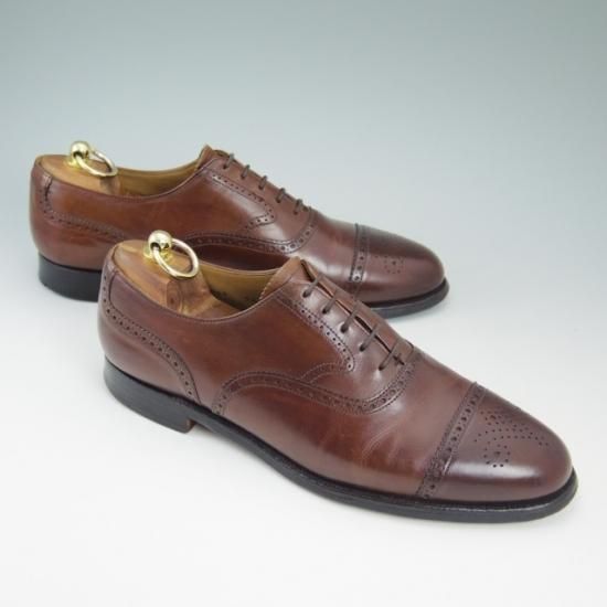 極上★クロケット&ジョーンズ UK8.5/US9D【★ブルックスブラザーズ別注/BROOKS BROTHERS/セミブローグ】Crockett&Jones★a734