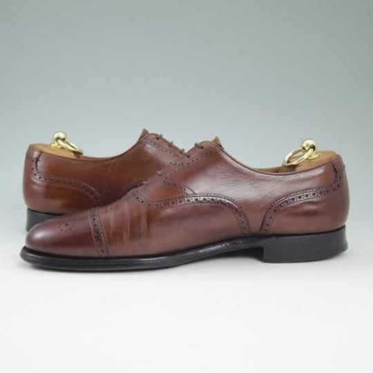 極上★クロケット&ジョーンズ UK8.5/US9D【★ブルックスブラザーズ別注/BROOKS BROTHERS/セミブローグ】Crockett&Jones★a734