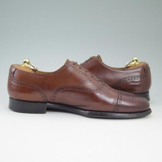 極上★クロケット&ジョーンズ UK8.5/US9D【★ブルックスブラザーズ別注/BROOKS BROTHERS/セミブローグ】Crockett&Jones★a734