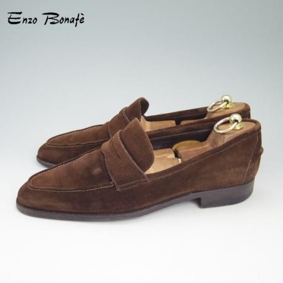 ★エンツォボナフェ SIZE 8【★コインローファー/Allori】スエード/Enzo Bonafe★a741