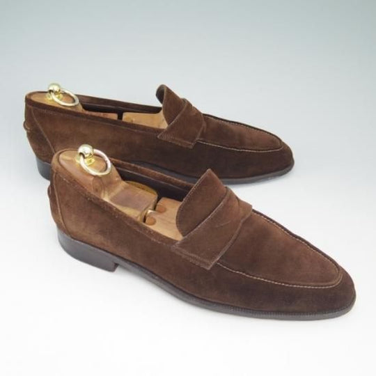 ★エンツォボナフェ SIZE 8【★コインローファー/Allori】スエード/Enzo Bonafe★a741