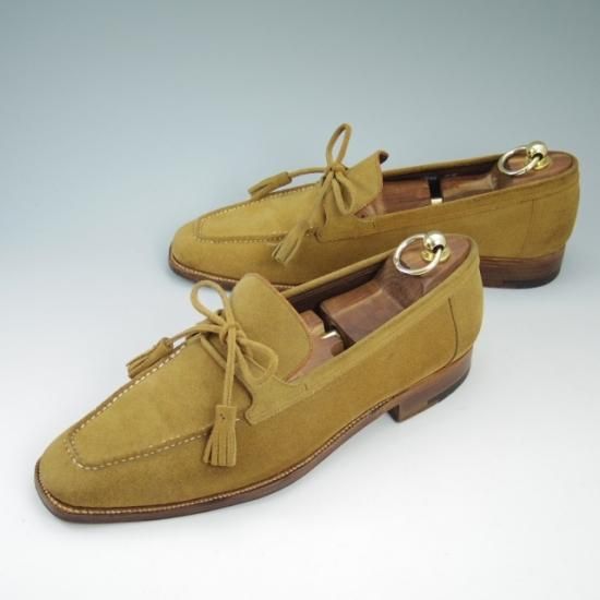 極上★ボノーラ 8E【★ビームス別注品/BEAMS】タッセルローファー/スエード/BONORA★a742