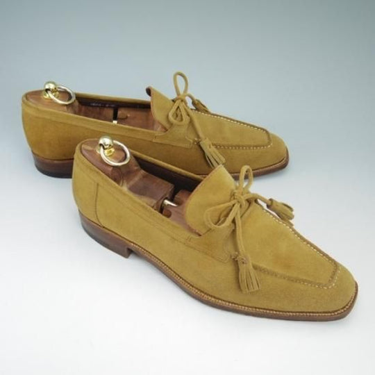 極上★ボノーラ 8E【★ビームス別注品/BEAMS】タッセルローファー/スエード/BONORA★a742