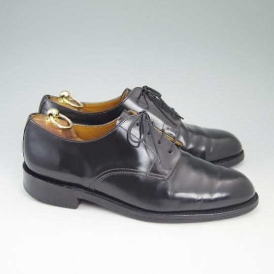 極上★(英)ローク SIZE 8.5【★ポリッシュドレザー/ガラス張り】M123/プレーントゥ/Loake★a743