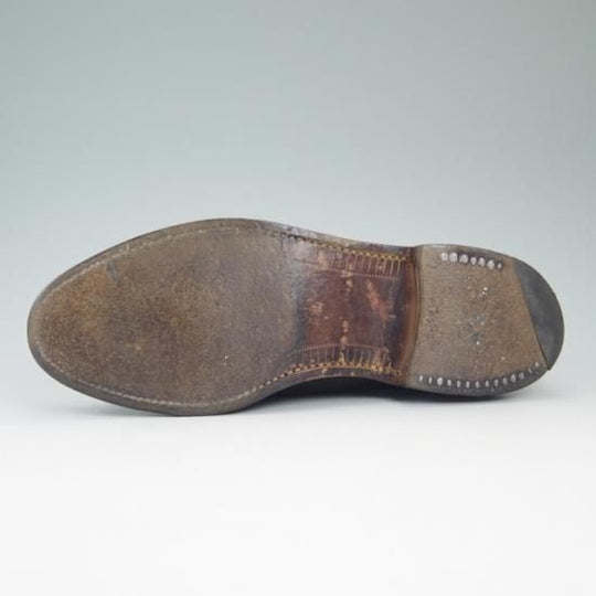 極上★(英)ローク SIZE 8.5【★ポリッシュドレザー/ガラス張り】M123/プレーントゥ/Loake★a743