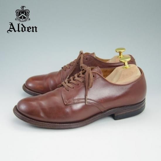 【定価16万純正ツリー付】ALDEN ミリタリーラストプレーントゥ7D傷あり特価 379Xラストのミリタリープレーントゥ】オールデン 53711-Natoriya