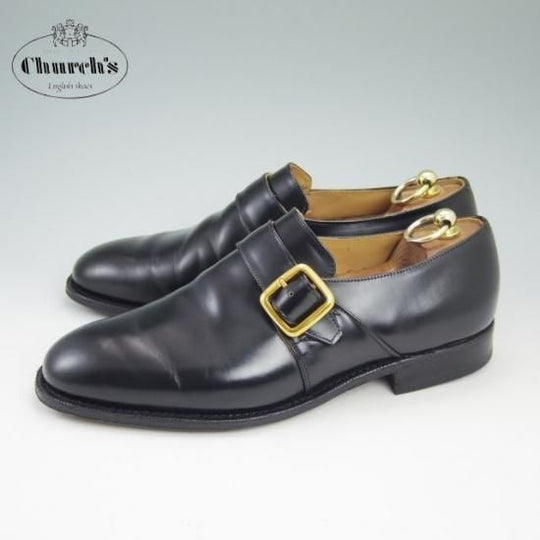 極美品★チャーチ/ 80G/UK8【★ポリッシュドバインダーカーフ/73ラスト/モンクストラップ】Church’s★a751