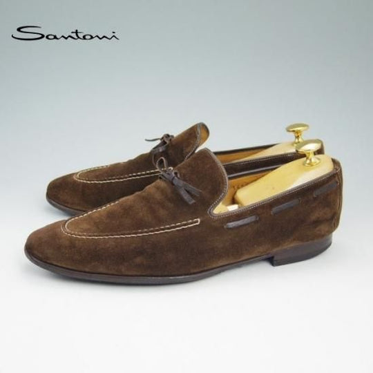 ★サントーニ SIZE 6【★リボンローファー/スエード】BEAMS別注/ビームス/Santoni★a754