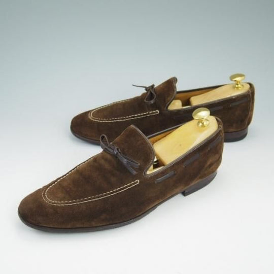 ★サントーニ SIZE 6【★リボンローファー/スエード】BEAMS別注/ビームス/Santoni★a754