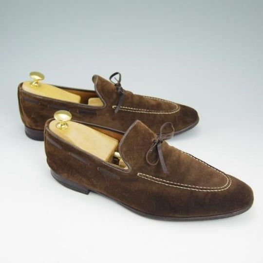 ★サントーニ SIZE 6【★リボンローファー/スエード】BEAMS別注/ビームス/Santoni★a754