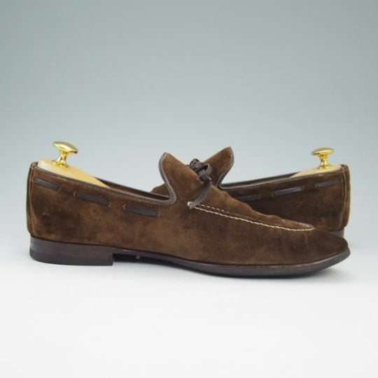 ★サントーニ SIZE 6【★リボンローファー/スエード】BEAMS別注/ビームス/Santoni★a754