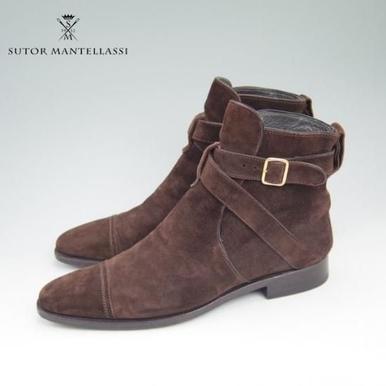 美品★(伊)ストールマンテラッシ SIZE 40.5【定10万以上★スエード/ジョッパーブーツ】SUTOR MANTELLASSI/マンテラッシ★a755